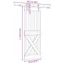 Puerta corredera con herrajes madera maciza de pino 70x210 cm de , Puertas - Ref: Foro24-3332784, Precio: 164,69 €, Descuento: %