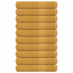 Toallas de sauna 10 uds 100% algodón oro 80x200 cm 360 gsm de , Toallas - Ref: Foro24-136817, Precio: 107,39 €, Descuento: %