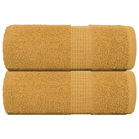 Toallas de visita 2 uds oro 30x50 cm 360 gsm 100% algodón de , Toallas - Ref: Foro24-136803, Precio: 15,05 €, Descuento: %