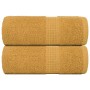 Toallas de visita 2 uds oro 30x50 cm 360 gsm 100% algodón de , Toallas - Ref: Foro24-136803, Precio: 15,05 €, Descuento: %
