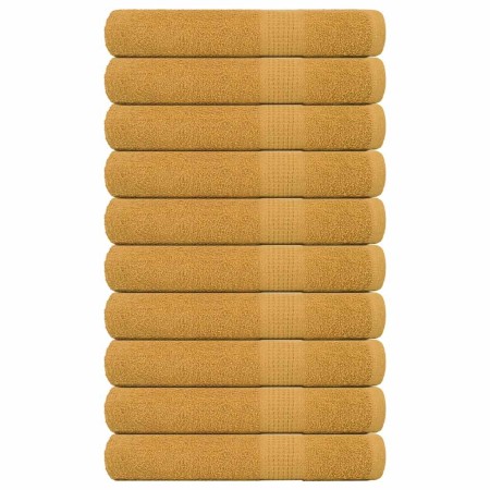 Toallas 10 uds oro 100x200 cm 360 gsm 100% algodón de , Toallas - Ref: Foro24-136820, Precio: 144,58 €, Descuento: %