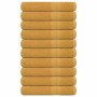Toallas 10 uds oro 100x200 cm 360 gsm 100% algodón de , Toallas - Ref: Foro24-136820, Precio: 144,58 €, Descuento: %