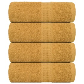 Toallas 4 uds 100% algodón oro 30x30 cm 360 gsm de , Toallas - Ref: Foro24-136801, Precio: 14,28 €, Descuento: %