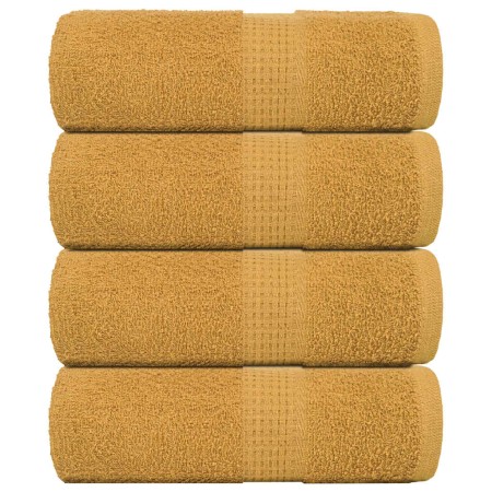 Toallas 4 uds 100% algodón oro 30x30 cm 360 gsm de , Toallas - Ref: Foro24-136801, Precio: 14,28 €, Descuento: %