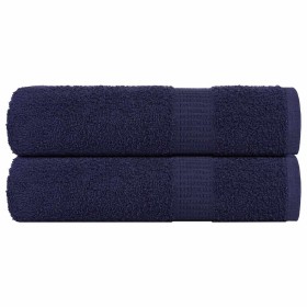 Toallas de ducha 2uds 100% algodón azul marino 70x140cm 360 gsm de , Toallas - Ref: Foro24-136785, Precio: 22,41 €, Descuento: %