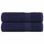Toallas de ducha 2uds 100% algodón azul marino 70x140cm 360 gsm de , Toallas - Ref: Foro24-136785, Precio: 22,41 €, Descuento: %