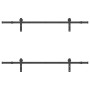 Kit de herrajes para puertas correderas acero negro 183 cm de , Artículos para puertas - Ref: Foro24-3295721, Precio: 120,12 ...