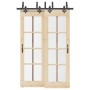 Kit de herrajes para puertas correderas acero negro 152,5 cm de , Artículos para puertas - Ref: Foro24-3295735, Precio: 136,2...