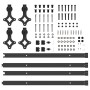 Kit de herrajes para puertas correderas acero negro 152,5 cm de , Artículos para puertas - Ref: Foro24-3295735, Precio: 136,2...