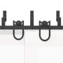 Kit de herrajes para puertas correderas acero negro 183 cm de , Artículos para puertas - Ref: Foro24-3295737, Precio: 101,99 ...