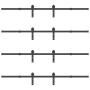 Kit de herrajes para puertas correderas acero negro 400 cm de , Artículos para puertas - Ref: Foro24-3295742, Precio: 256,46 ...