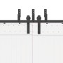 Kit de herrajes para puertas correderas acero negro 400 cm de , Artículos para puertas - Ref: Foro24-3295742, Precio: 256,46 ...