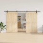 Kit de herrajes para puertas correderas acero negro 366 cm de , Artículos para puertas - Ref: Foro24-3295777, Precio: 105,10 ...