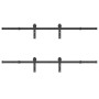Kit de herrajes para puertas correderas acero negro 366 cm de , Artículos para puertas - Ref: Foro24-3295777, Precio: 105,10 ...