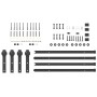 Kit de herrajes para puertas correderas acero negro 366 cm de , Artículos para puertas - Ref: Foro24-3295777, Precio: 105,10 ...