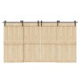 Kit de herrajes para puertas correderas acero negro 400 cm de , Artículos para puertas - Ref: Foro24-3295796, Precio: 195,19 ...