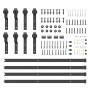 Kit de herrajes para puertas correderas acero negro 400 cm de , Artículos para puertas - Ref: Foro24-3295796, Precio: 195,19 ...
