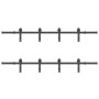 Kit de herrajes para puertas correderas acero negro 400 cm de , Artículos para puertas - Ref: Foro24-3295796, Precio: 195,19 ...