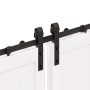 Kit de herrajes para puertas correderas acero negro 400 cm de , Artículos para puertas - Ref: Foro24-3295804, Precio: 230,95 ...