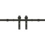 Kit de herrajes para puertas correderas acero negro 400 cm de , Artículos para puertas - Ref: Foro24-3295804, Precio: 230,95 ...