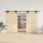Kit de herrajes para puertas correderas acero negro 366 cm de , Artículos para puertas - Ref: Foro24-3295789, Precio: 102,46 ...