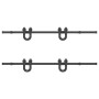 Kit de herrajes para puertas correderas acero negro 366 cm de , Artículos para puertas - Ref: Foro24-3295789, Precio: 102,46 ...