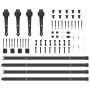 Kit de herrajes para puertas correderas acero negro 427 cm de , Artículos para puertas - Ref: Foro24-3295782, Precio: 114,97 ...