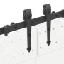 Kit de herrajes para puertas correderas acero negro 427 cm de , Artículos para puertas - Ref: Foro24-3295782, Precio: 114,97 ...