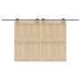 Kit de herrajes para puertas correderas acero negro 400 cm de , Artículos para puertas - Ref: Foro24-3295794, Precio: 82,39 €...