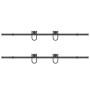 Kit de herrajes para puertas correderas acero negro 400 cm de , Artículos para puertas - Ref: Foro24-3295794, Precio: 82,39 €...