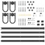 Kit de herrajes para puertas correderas acero negro 400 cm de , Artículos para puertas - Ref: Foro24-3295794, Precio: 82,39 €...