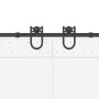 Kit de herrajes para puertas correderas acero negro 400 cm de , Artículos para puertas - Ref: Foro24-3295794, Precio: 82,39 €...
