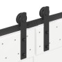 Kit de herrajes para puertas correderas acero negro 427 cm de , Artículos para puertas - Ref: Foro24-3295780, Precio: 142,65 ...