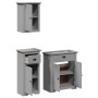 Juego de muebles de baño BODO 3 pzas madera maciza pino gris de , Muebles de baño - Ref: Foro24-3307649, Precio: 236,83 €, De...