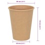 Tazas de café de papel 1000 uds 12oz 300ml marrón de , Vasos desechables - Ref: Foro24-4102796, Precio: 101,31 €, Descuento: %