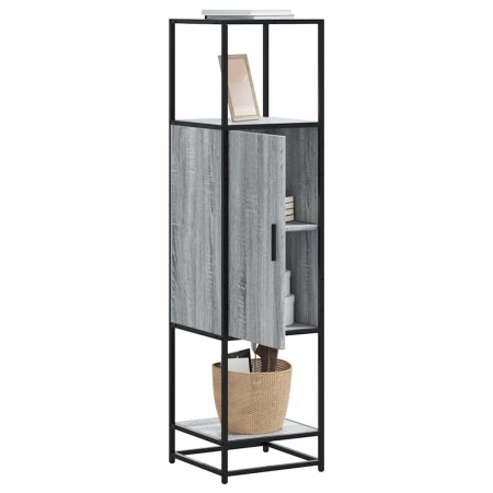 Aparador alto madera ingeniería metal gris sonoma 35,5x35x13 cm de , Aparadores - Ref: Foro24-849037, Precio: 79,00 €, Descue...