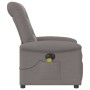 Sillón reclinable de masaje eléctrico tela gris taupe de , Sillones - Ref: Foro24-3303251, Precio: 260,17 €, Descuento: %