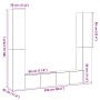 Muebles de TV de pared 6 uds madera vieja madera de ingeniería de , Muebles TV - Ref: Foro24-3328985, Precio: 262,76 €, Descu...