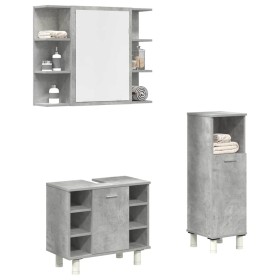 Set muebles de baño 2 piezas madera contrachapada gris hormigón de , Muebles de baño - Ref: Foro24-3324854, Precio: 142,40 €,...