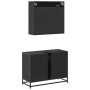 Juego de muebles de baño 2 pzas madera contrachapada negro de , Muebles de baño - Ref: Foro24-3300940, Precio: 155,81 €, Desc...