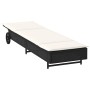 Tumbona con ruedas y cojín ratán sintético negro de , Tumbonas - Ref: Foro24-4104033, Precio: 164,63 €, Descuento: %