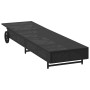 Tumbona con ruedas y cojín ratán sintético negro de , Tumbonas - Ref: Foro24-4104033, Precio: 164,63 €, Descuento: %