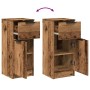 Aparadores 2 uds madera ingeniería madera envejecida 30x30x70cm de , Aparadores - Ref: Foro24-856952, Precio: 97,18 €, Descue...