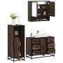 Set de muebles baño 3 pzas madera contrachapada roble marrón de , Muebles de baño - Ref: Foro24-3300994, Precio: 268,83 €, De...