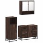 Set de muebles baño 3 pzas madera contrachapada roble marrón de , Muebles de baño - Ref: Foro24-3300994, Precio: 268,83 €, De...