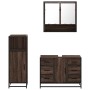 Set de muebles baño 3 pzas madera contrachapada roble marrón de , Muebles de baño - Ref: Foro24-3300994, Precio: 268,83 €, De...
