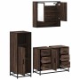 Set de muebles baño 3 pzas madera contrachapada roble marrón de , Muebles de baño - Ref: Foro24-3300994, Precio: 268,83 €, De...