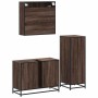 Set de muebles baño 3 pzas madera contrachapada roble marrón de , Muebles de baño - Ref: Foro24-3300994, Precio: 268,83 €, De...
