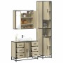 Set de muebles de baño 3 pzas madera contrachapada roble Sonoma de , Muebles de baño - Ref: Foro24-3301081, Precio: 337,06 €,...