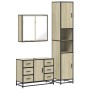 Set de muebles de baño 3 pzas madera contrachapada roble Sonoma de , Muebles de baño - Ref: Foro24-3301081, Precio: 337,06 €,...